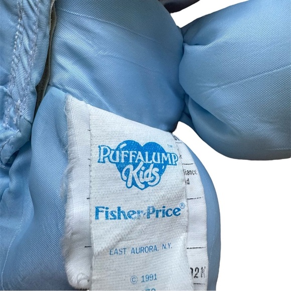 VTG 1991 Fisher-Price Puffalump Kids Plush Snuggle Doll Blue Moon Star No Light - Picture 4 of 4